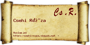Csehi Róza névjegykártya