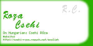 roza csehi business card