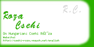 roza csehi business card